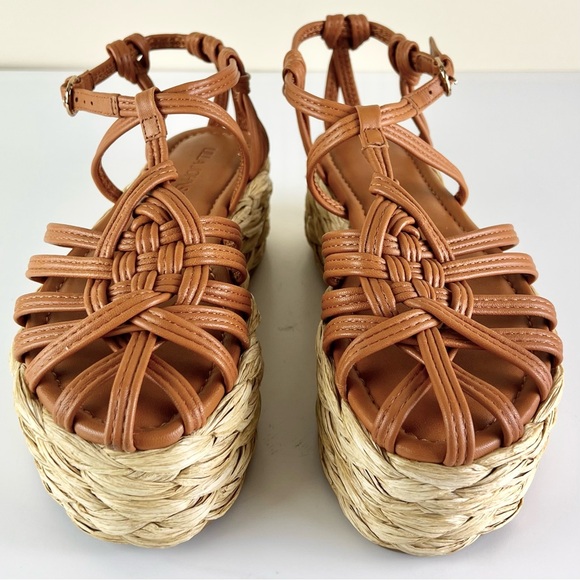 NEW ULLA JOHNSON LEATHER PLATFORM SANDALS - Picture 9 of 12